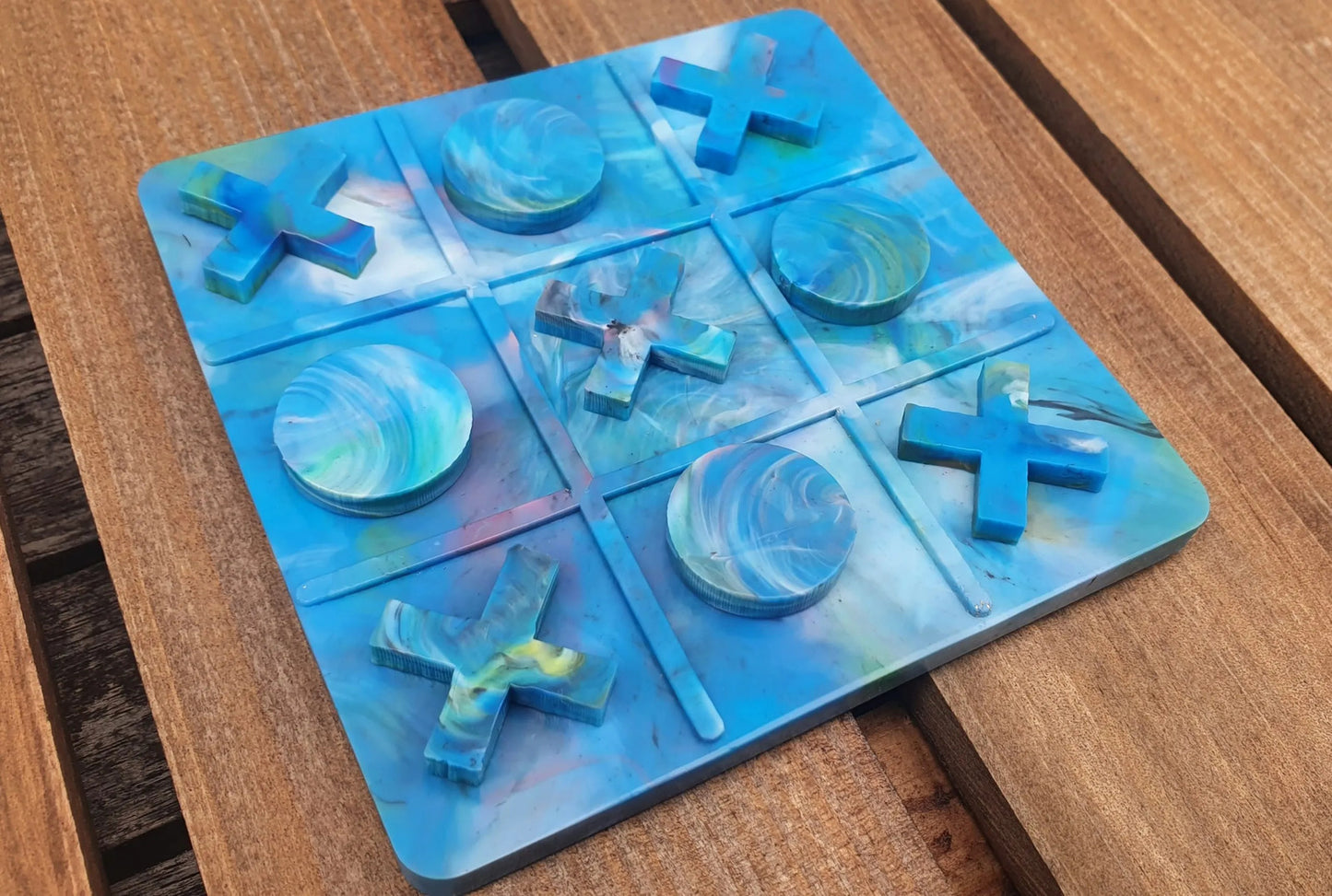 Recycled Plastic Tic-Tac-Toe β A Classic Game with a Sustainable Twist!